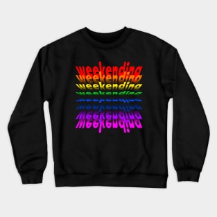 Weekending Flip Effect Text Crewneck Sweatshirt